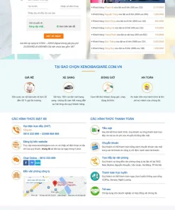 Trang web giao diện book thuê xe taxi, xe ghép taxi vận chuyển