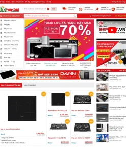 Giao diện web siêu thị điện máy Bếp Từ