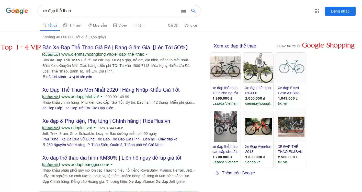 Quảng cáo Tìm Kiếm Google