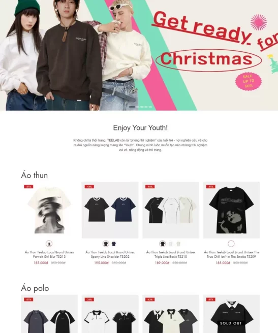 Trang web giao diện trang web thời trang trẻ đẹp