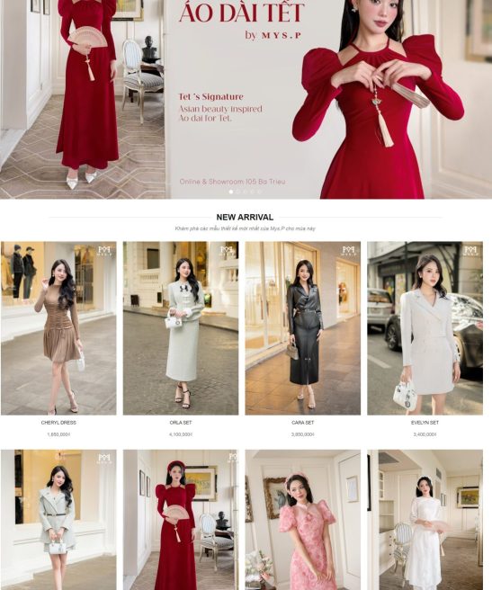 Giao diện website bán quần áo thời trang nổi bật, ấn tượng