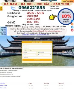 Thiết kế website xe tiện chuyến, xe ghép , xe taxi