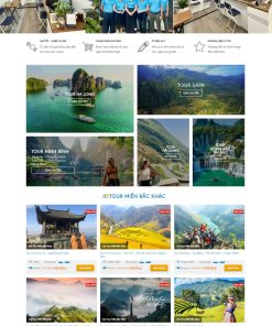 Thiết kế website du lịch, đặt tour giao diện đẹp