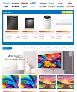 Thiết kế website siêu thị điện máy giao diện đẹp