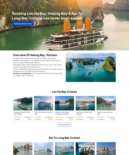 Thiết kế website du lịch đẹp mắt với giao diện hiện đại