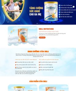 Thiết kế website bán sữa bột, sản phẩm dinh dưỡng