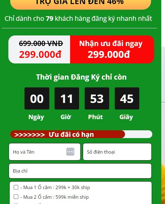 Mẫu landing page ổ cắm điện đa năng