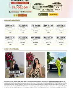 Thiết kế website mua bán, đấu giá biển số xe