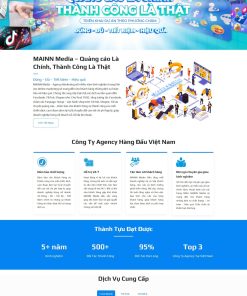 Thiết kế website dịch vụ chạy quảng cáo Facebook, Tik Tok, Shopee