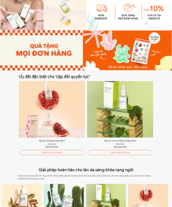Mẫu giao diện web mỹ phẩm trình bày đẹp, bắt mắt