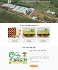 Mẫu giao diện webstie bán hàng nông sản đẹp