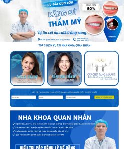 Mẫu website phòng khám nha khoa đẹp mắt, ấn tượng