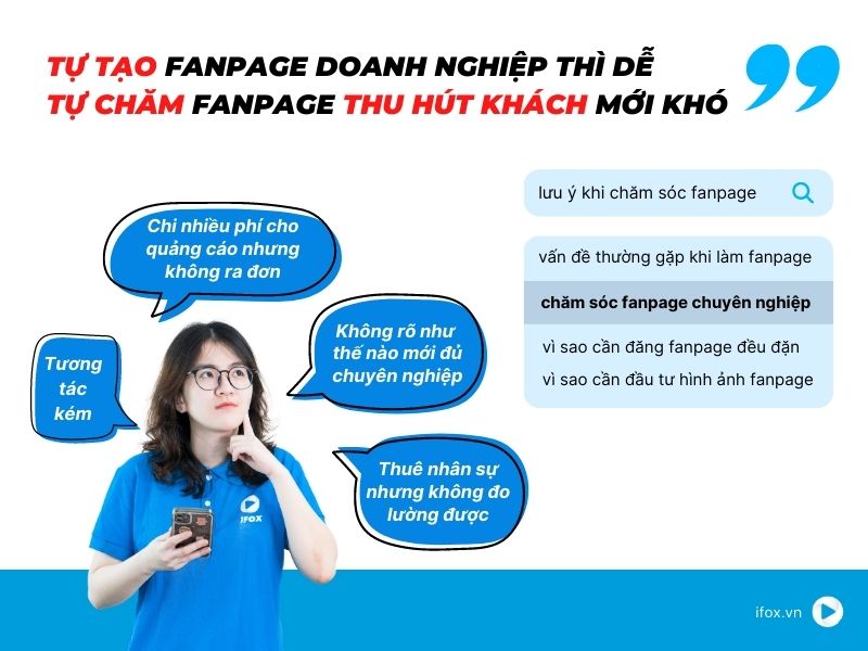 Khó khăn khi phải tự chăm sóc fanpage