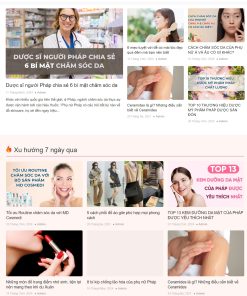 Mẫu website tin tức xu hướng làm đẹp & review mỹ phẩm