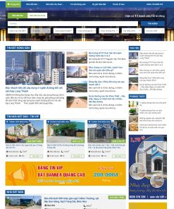 Giao diện website mua bán, cho thuê bất động sản