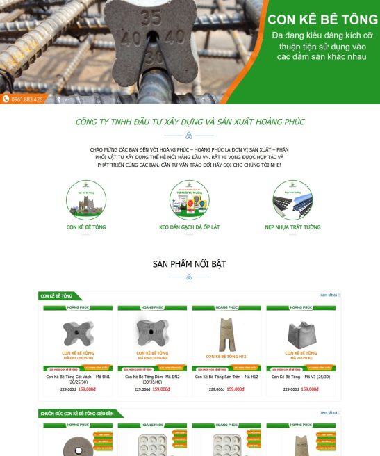 Thiết kế website bán vật liệu xây dựng