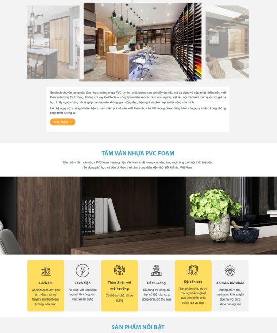 Thiết kế website tấm ván nhựa ,màng nhựa PVC