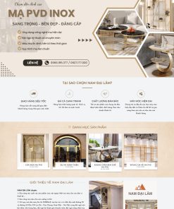 Thiết kế website gia công sản xuất  inox