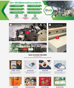 Mẫu website dịch vụ in ấn giao diện hiện đại