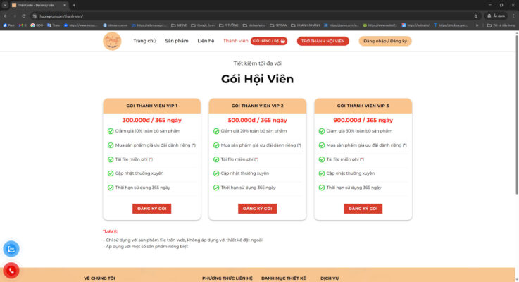 Hướng dẫn tạo gói thành viên vip, mua gói thành viên và tải file