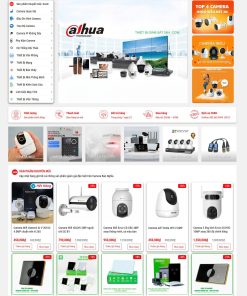 Giao diện website bán camera, thiết bị giám sát