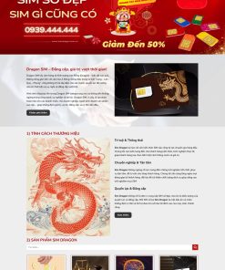 Thiết kế website mua bán sim số đẹp, sim phong thủy