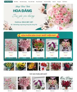 Mẫu thiết kế giao diện website shop hoa tươi đẹp mắt