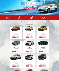 Mẫu website bán ô Tô Toyota